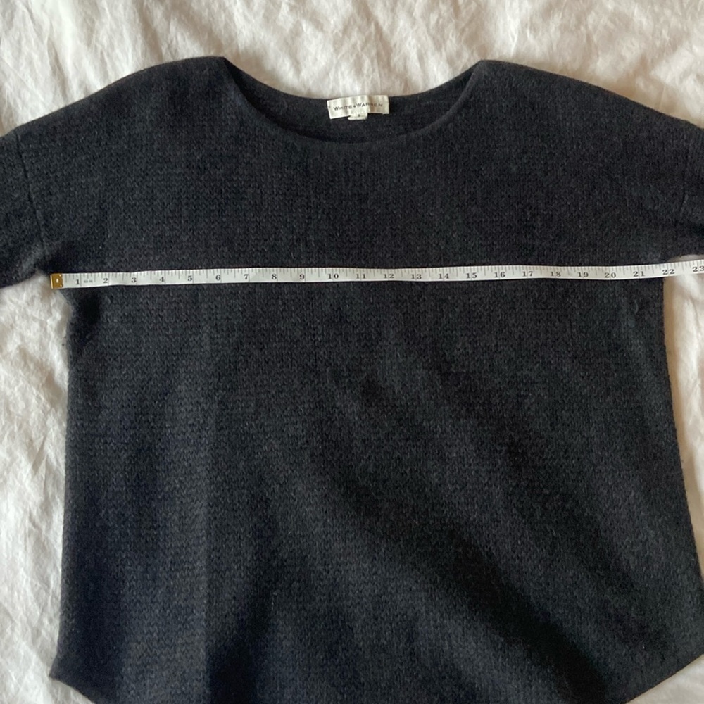 White + Warren Cashmere Waffle Knit Sweater, S - Picture 4 of 6